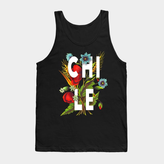 Chile Proud Flag, Chile gift heritage, Chilean girl Boy Friend Chileno Tank Top by JayD World